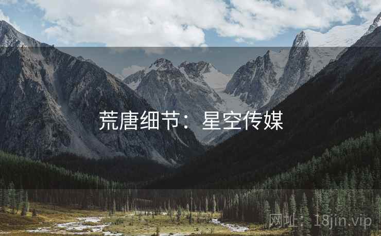 荒唐细节：星空传媒